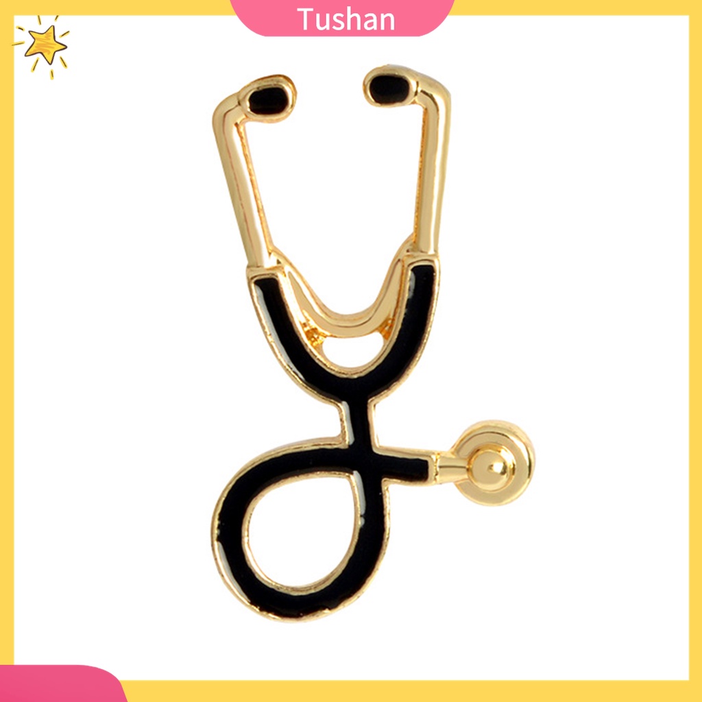 [TS] - - Ghim Cài Áo Hình Ống Nghe Bác Sĩ Hoạt Hình Viền Mịn Sáng Tạo Dễ Thương Làm Quà Tặng
