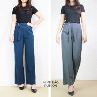 Quần Tây Âu Nữ Minh Hảo Fashion, Ống Suông Rộng Lưng Cao, Dáng Đứng Form Đẹp Hàng Thiết Kế