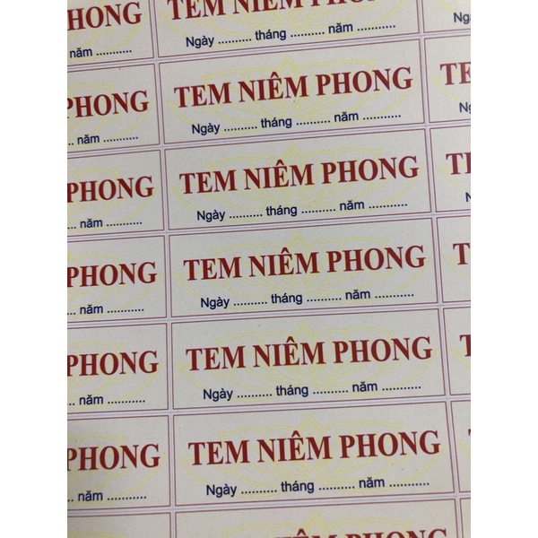 Tem niêm phong, tem vỡ, tem bể, tem bảo hành - Thiết kế theo yêu cầu