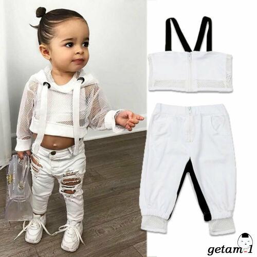 Áo thun 2 dây + quần short lưng cao đáng yêu cho bé gái
