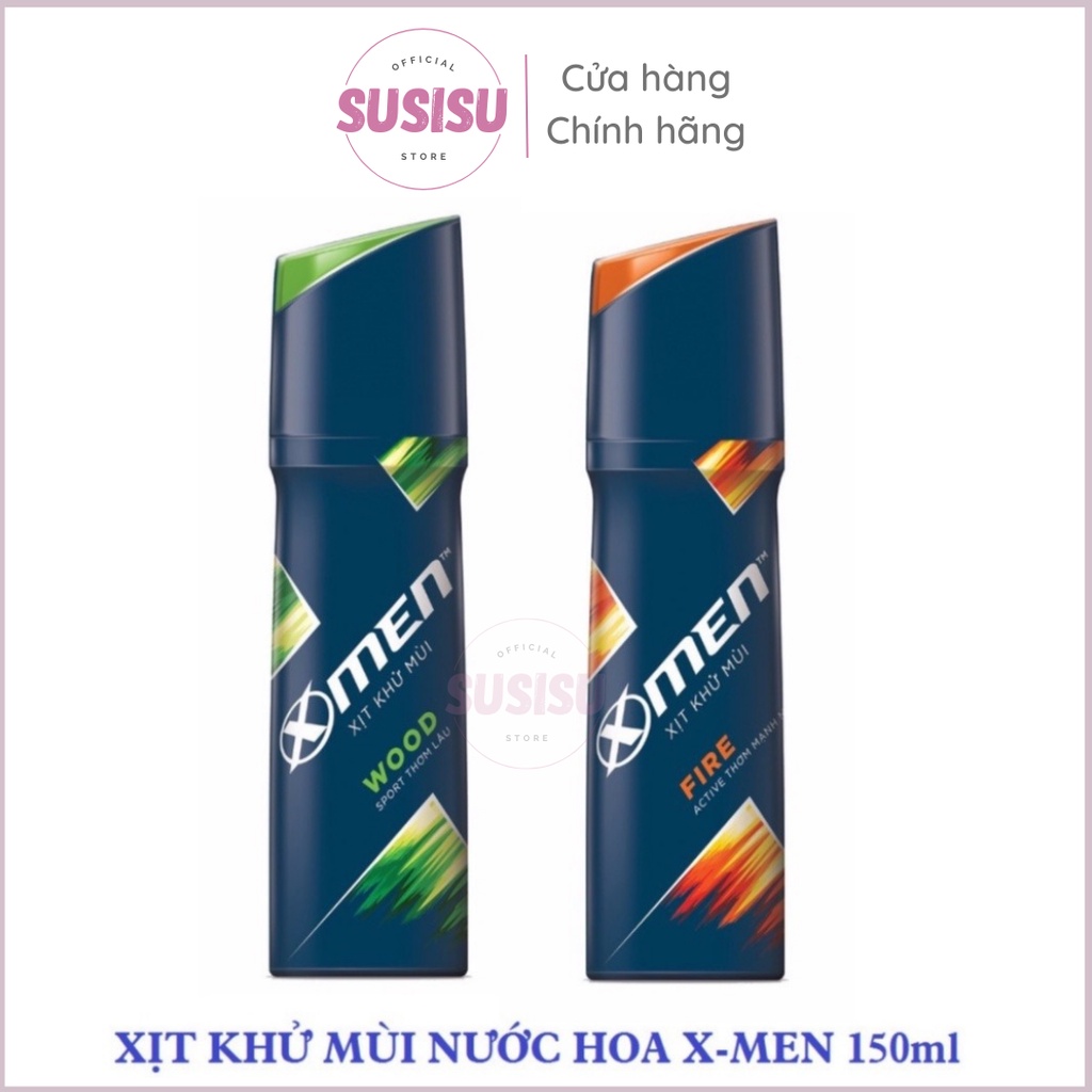 Xịt thơm body nam Xmen xịt khử mùi toàn thân cho nam XMEN Sport Wood (150ml)