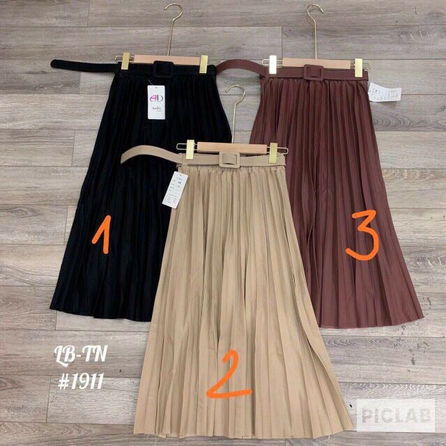 Chân váy xếp ly kèm đai hàng Quảng Châu | BigBuy360 - bigbuy360.vn