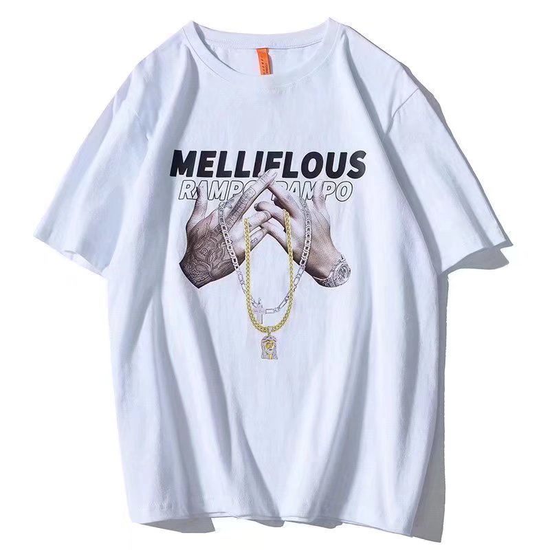 Áo Thun Nam Tay Ngắn Dáng Rộng Phong Cách Hip Hop Hàn Quốc Size M-5XL