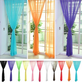 Rèm cửa voan in hoa màu sáng dễ thương