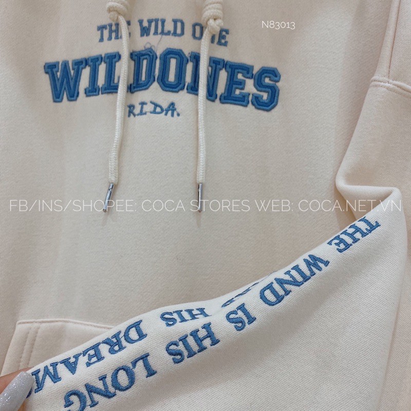 [N83013]🐷 Áo hoodie nỉ bông dày phong cách Hàn Quốc WILD ONES (Có sẵn/ảnh thật)