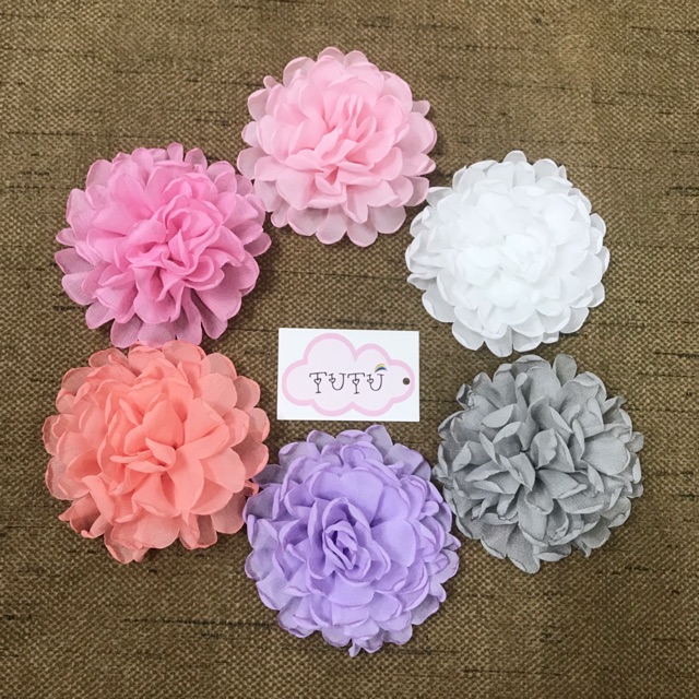 Hoa voan đốt cánh thủ công kích thước 12cm