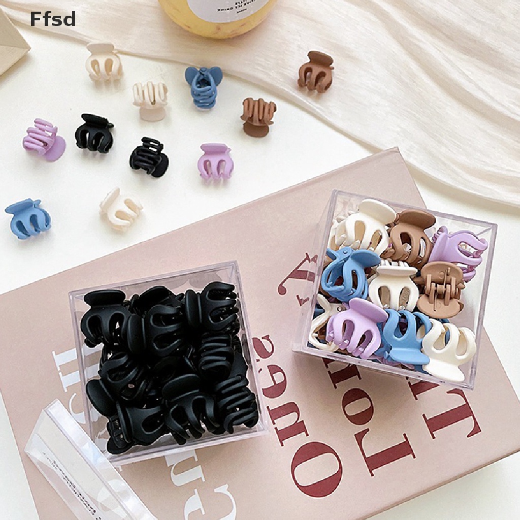 Bộ 10 Kẹp Tóc Mini Bằng Nhựa Nhám Chống Chảy Xệ Dễ Thương