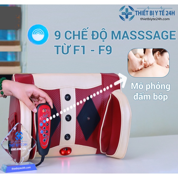 Máy massge thắt lưng, cột sống - Máy mát xa lưng có rung, xung điện, hồng ngoại cho người thoát vị đĩa đệm Beame BM-l67