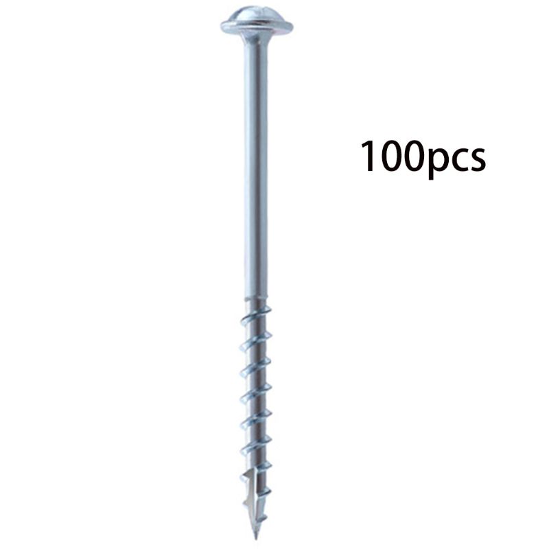 Bộ 100 Ốc Vít Mạ Kẽm Hình Vuông Dùng Làm Mộc Chuyên Dụng