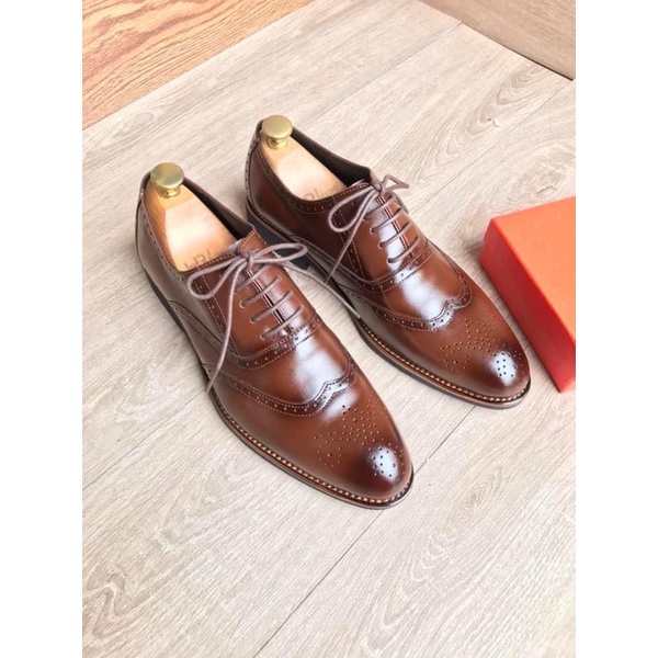 Giầy Tây Oxford Da Bò - Bảo Hành 12 Tháng
