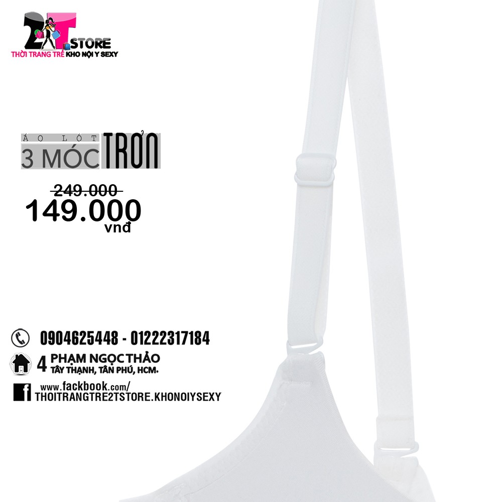 Áo Nâng Ngực Boya mouse mõng trơn 3 Móc (Trắng)