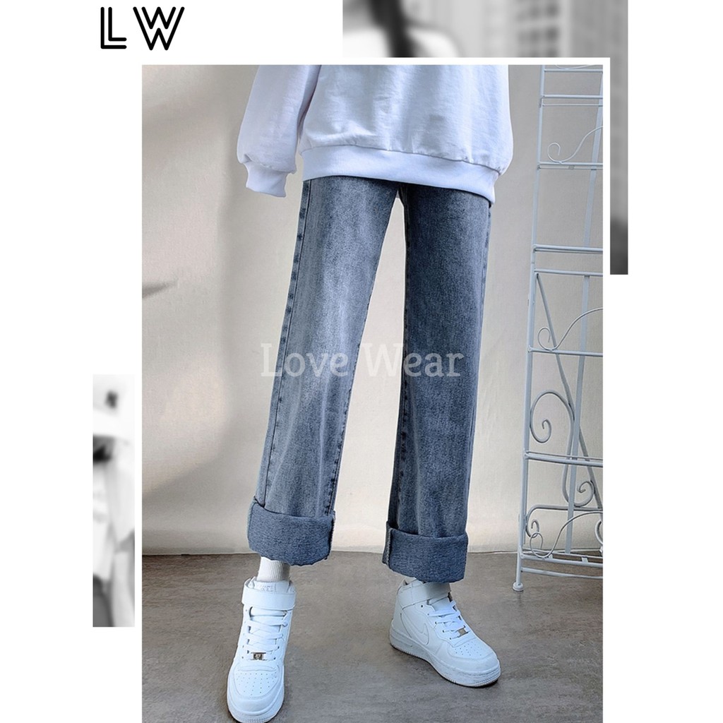 Quần Jean Nữ,baggy, quan jeans, Ống Suông Rộng, NS-01 Cao Cấp - Phong cách Hàn Quốc