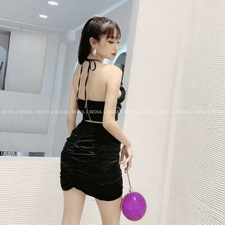 Set Chân Váy Kèm Áo Dây Cột
