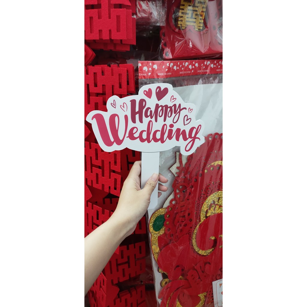 Bảng chụp hình cầm tay _ Hashtag chụp hình đám cưới, đám hỏi, sinh nhật, khai trương, thương hiệu Hafu House M401-450