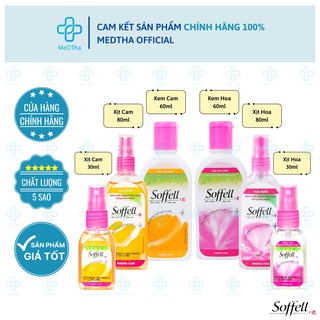 Soffell Chống Muỗi - Kem và Xịt Hương Hoa Hương Cam 30ml 60ml 80ml Chính