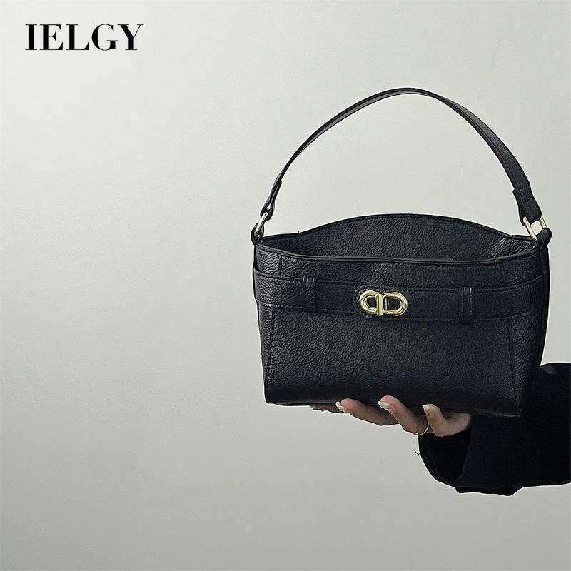 Ielgy Túi Xách Đeo Vai Có Khóa Kim Loại Đơn Giản Và Đa Năng Chất Lượng Cao Cho Nữ