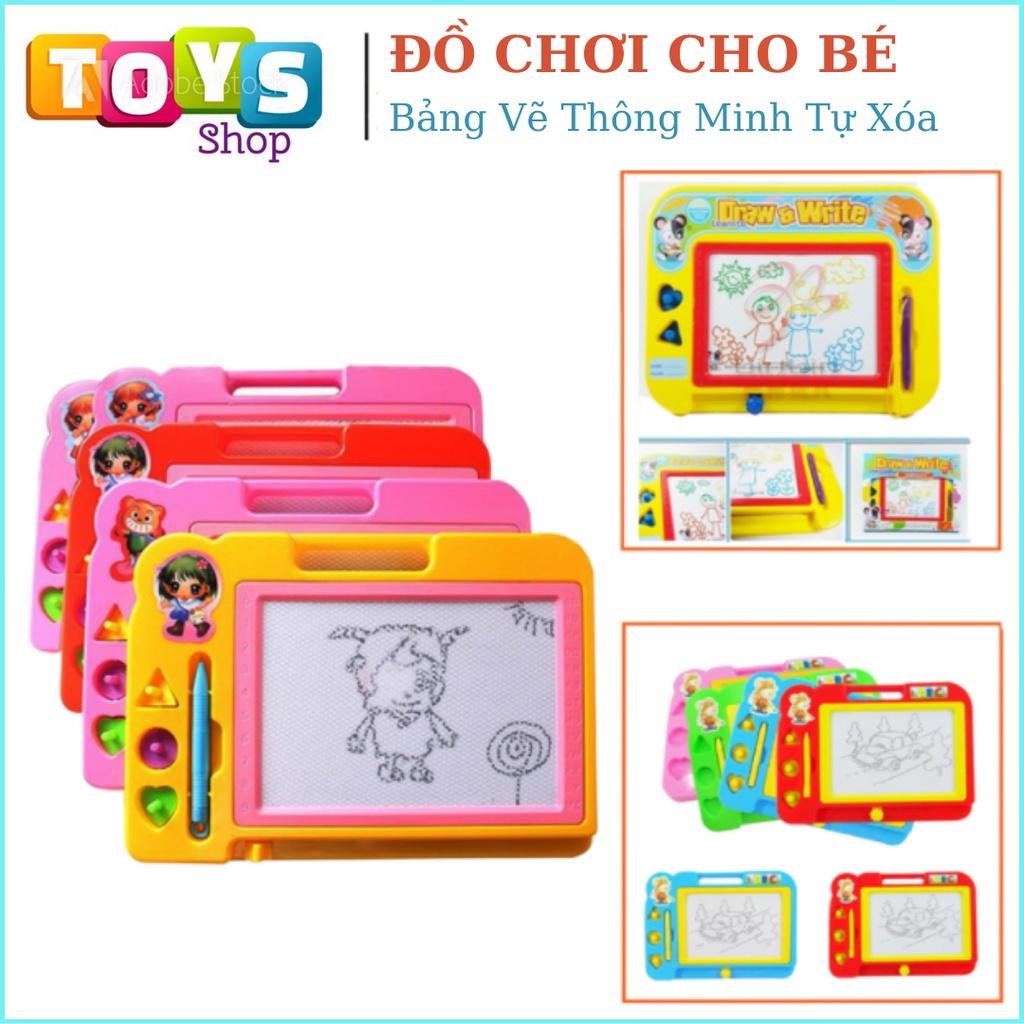 Bảng vẽ thông minh tự xóa, cho bé tập vẽ và viết chữ