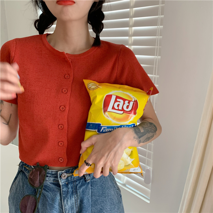 Áo Cardigan Dệt Kim Ngắn Tay Dáng Rộng Phong Cách Hàn Quốc Thời Trang 2021 | BigBuy360 - bigbuy360.vn