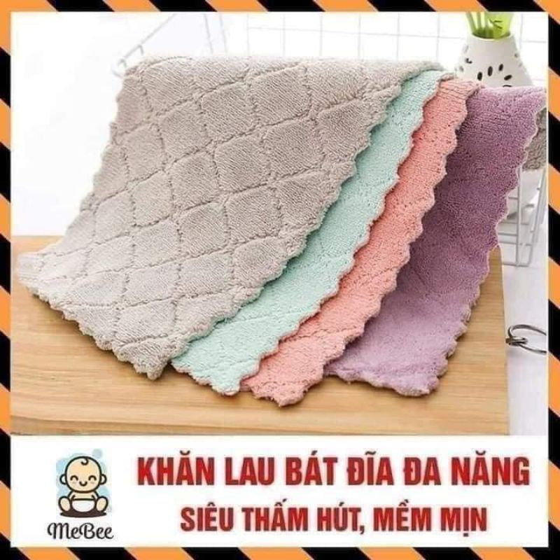 combo 10 khăn lau đa năng, bông mềm, mịn, thấm hút tốt