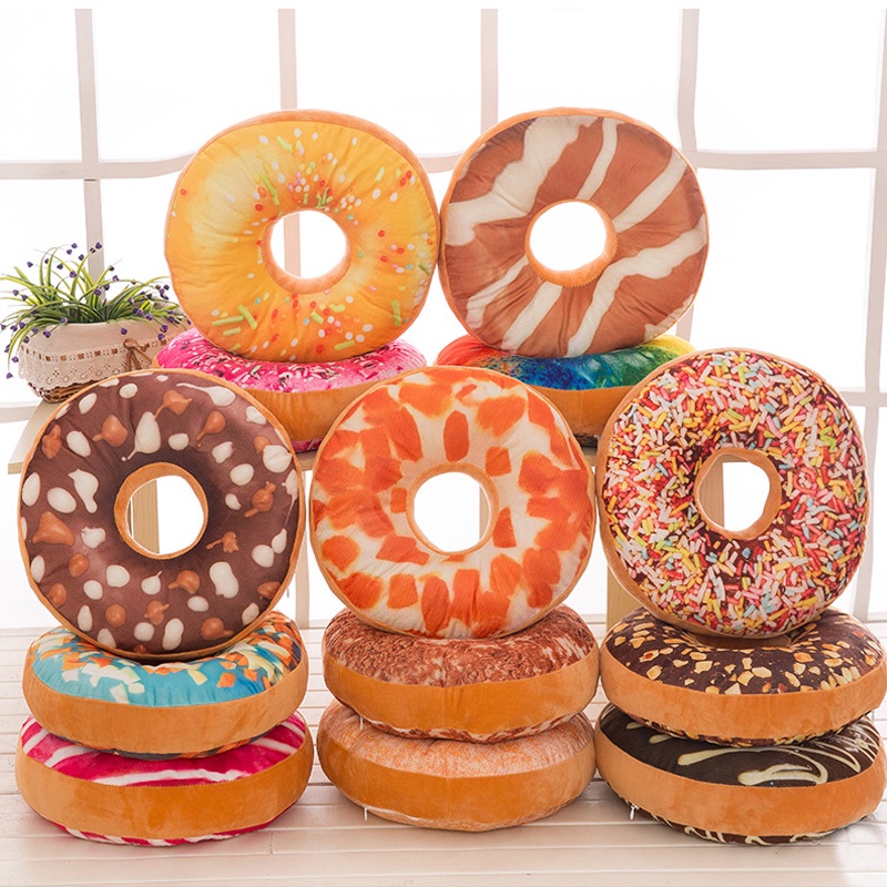Gối nhồi bông NAFENA thiết kế hình bánh donut sáng tạo vui nhộn