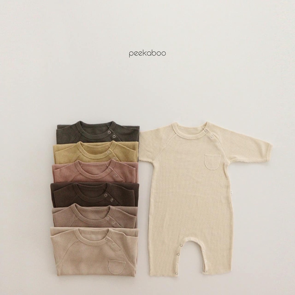 BIG SALE Bộ suit liền thân Waffle - Peekaboo