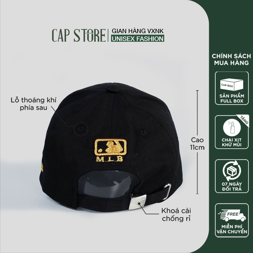 Nón NY Xuất Khẩu - Mũ nam nữ lưỡi trai thời trang cá tính unisex phom dáng thể thao full box kèm chai xịt vệ sinh nón