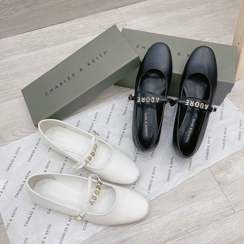 Giày búp bê cnk hot hit quai chữ adore fullbox