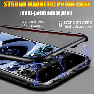 Ốp Lưng Viền Kim Loại Nam Châm Cho Samsung Note 8 Note 9 Note 10 Note 10 Pro Plus
