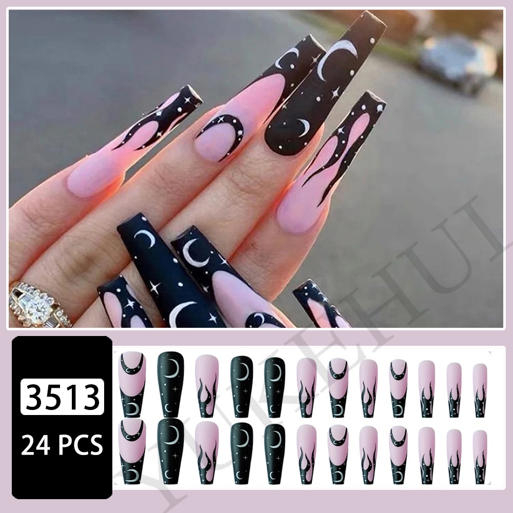 Set 24 Móng Tay Giả 3513 3D Trang Trí Móng Tay