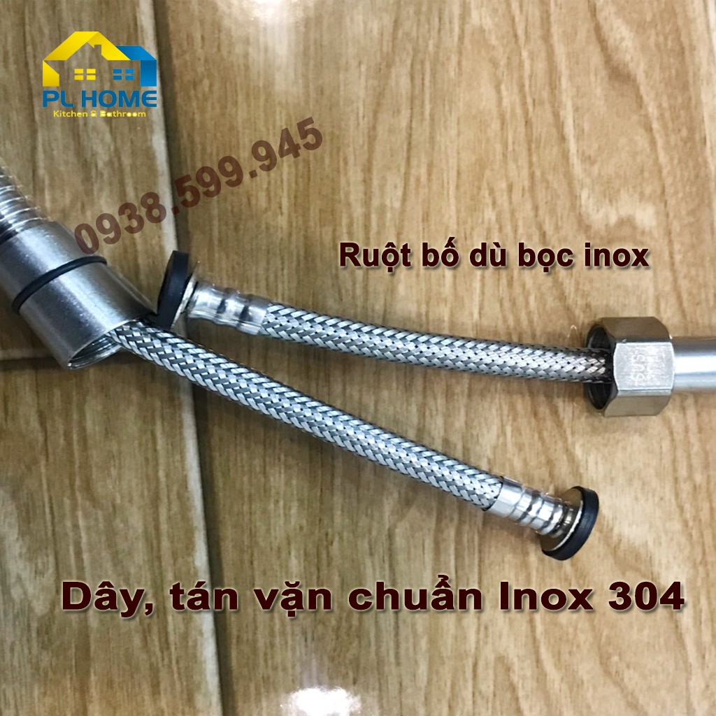 Vòi xịt vệ sinh Inox 304  Dvast cao cấp, bảo hành 5 năm