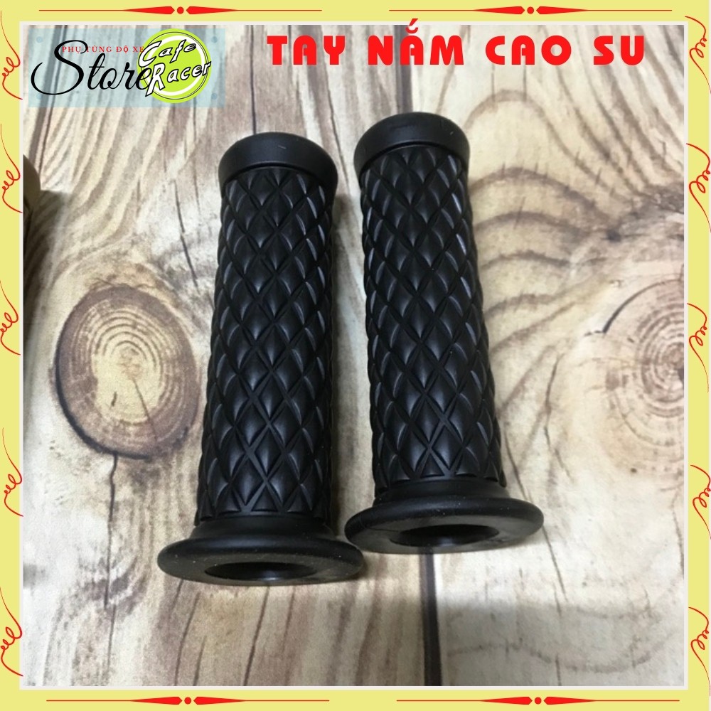 Phụ kiện tay nắm cao su vân quả trám êm ái cho dòng xe độ có mọi tay lái phổ thông tay lái 22mm