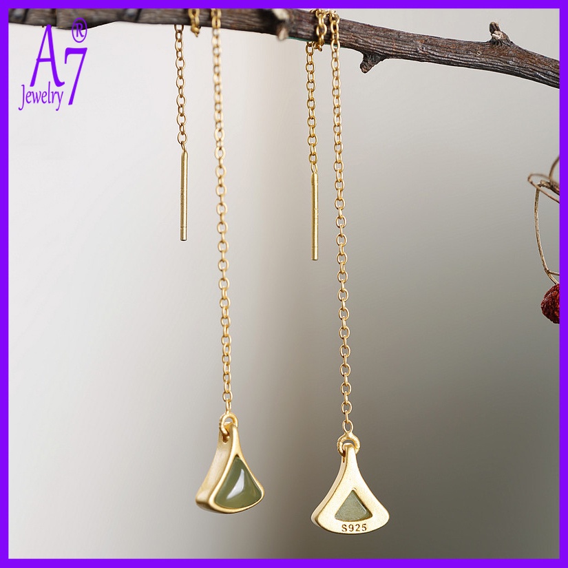 Khuyên Tai Bạc A7 Dạng Móc Treo Hình Hoa Sành Điệu Cho Nữ