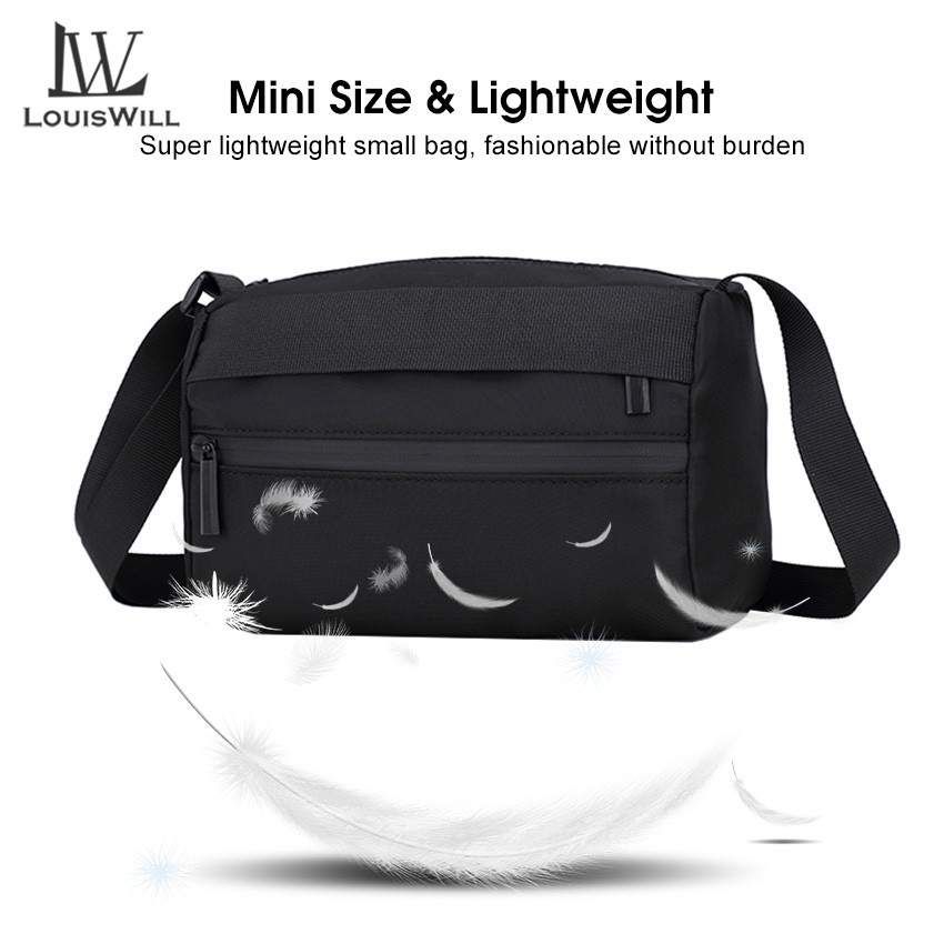 Túi Đeo Chéo LouisWill Mini Vải Oxford Chống Thấm Nước Thời Trang Cho Nam