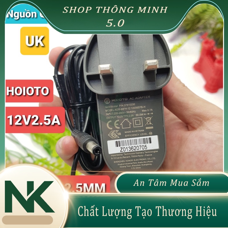 Nguồn 12V2.5A 5.5x2.5MM HOIOTO ADS-30FH-12Adapter 12V2A HONOR