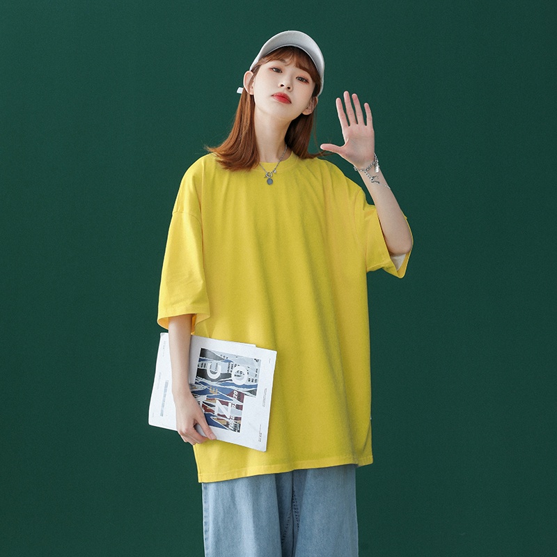  Áo thun trơn Basic tee nam nữ, áo phông unisex Oversize phông tay lỡ 11 màu.