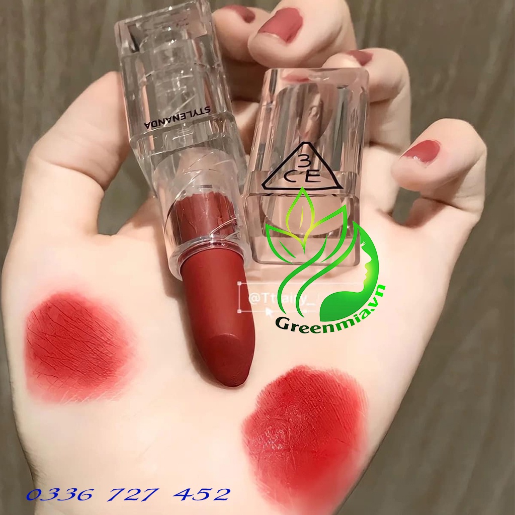 Son Môi Thỏi Lì 3CE Soft Matte Lipstick Red Muse – Màu Đỏ Tươi Vỏ Trong Suốt Bền Màu CHÍNH HÃNG CHECK HIDDEN TAG