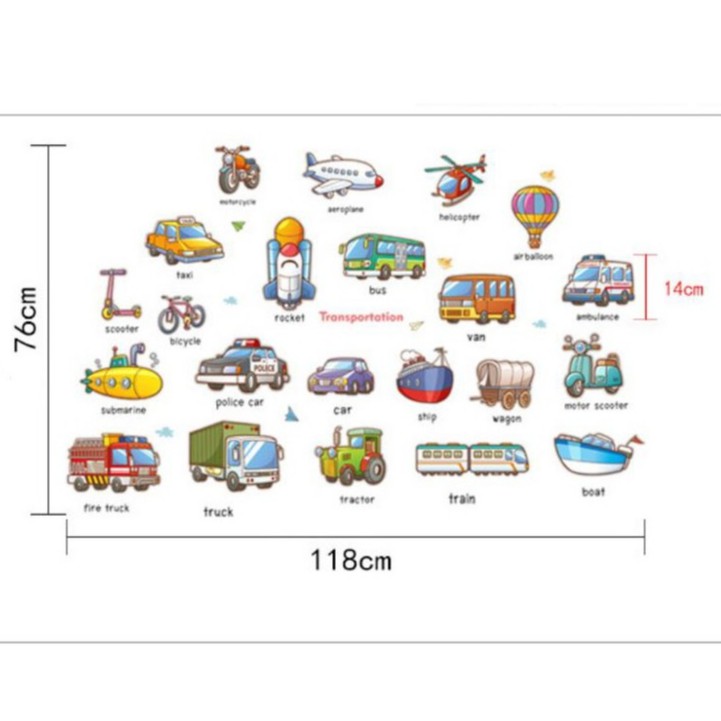 [Xả kho 3 ngày] Decal Phương tiện giao thông chữ tiếng Anh - HM9202469 | BigBuy360 - bigbuy360.vn