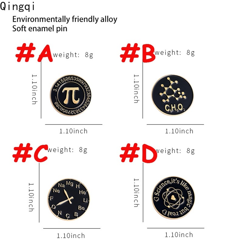 Ghim cài áo MISS ZOE hình biểu tượng pi periodic độc đáo sành điệu xinh xắn