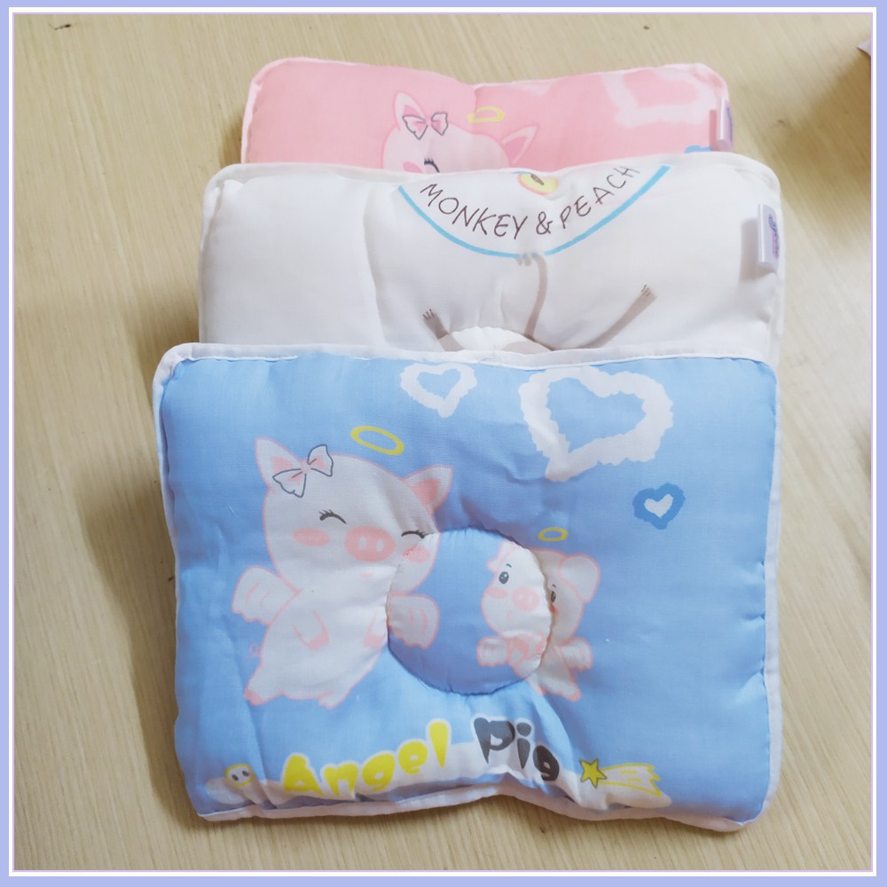 Gối xô cao cấp LeeLee Kids xuất nhật chống bẹp đầu hàng loại 1 cho bé sơ sinh