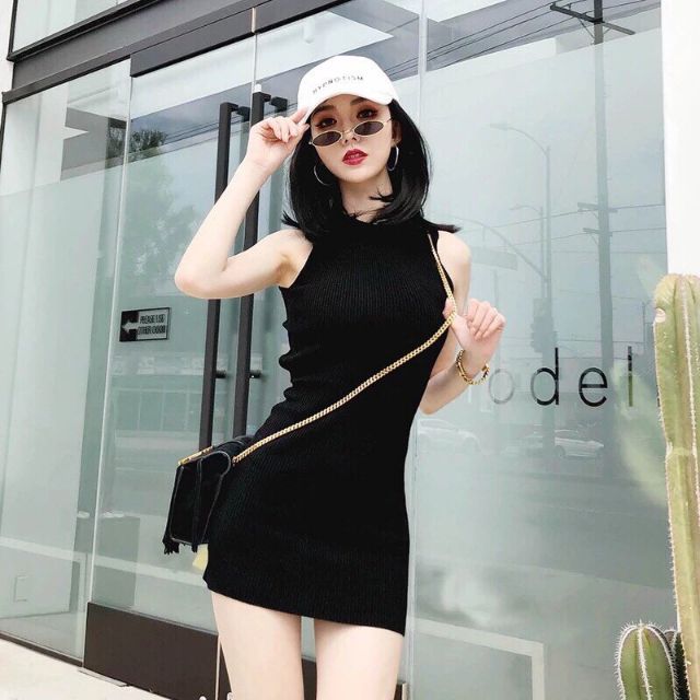 Đầm body đen