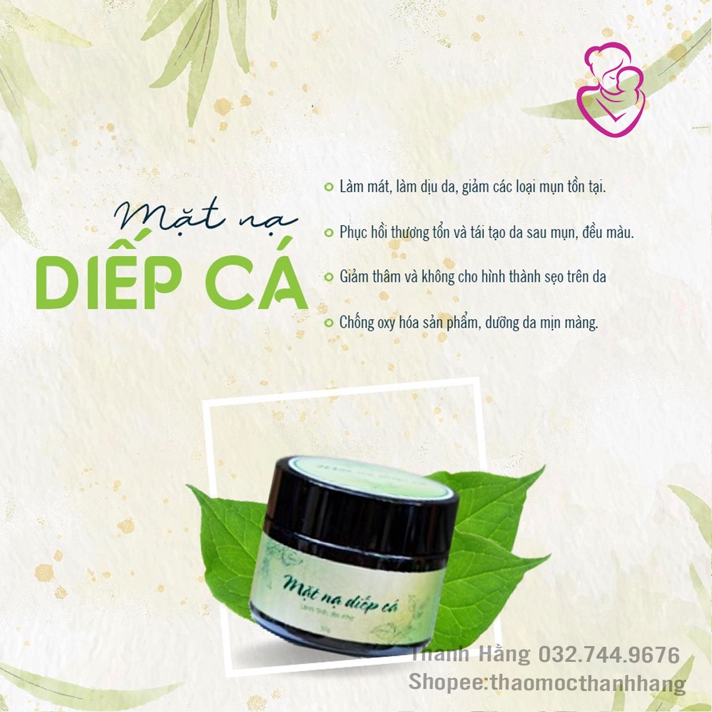 Mặt nạ diếp cá giảm mụn mát da