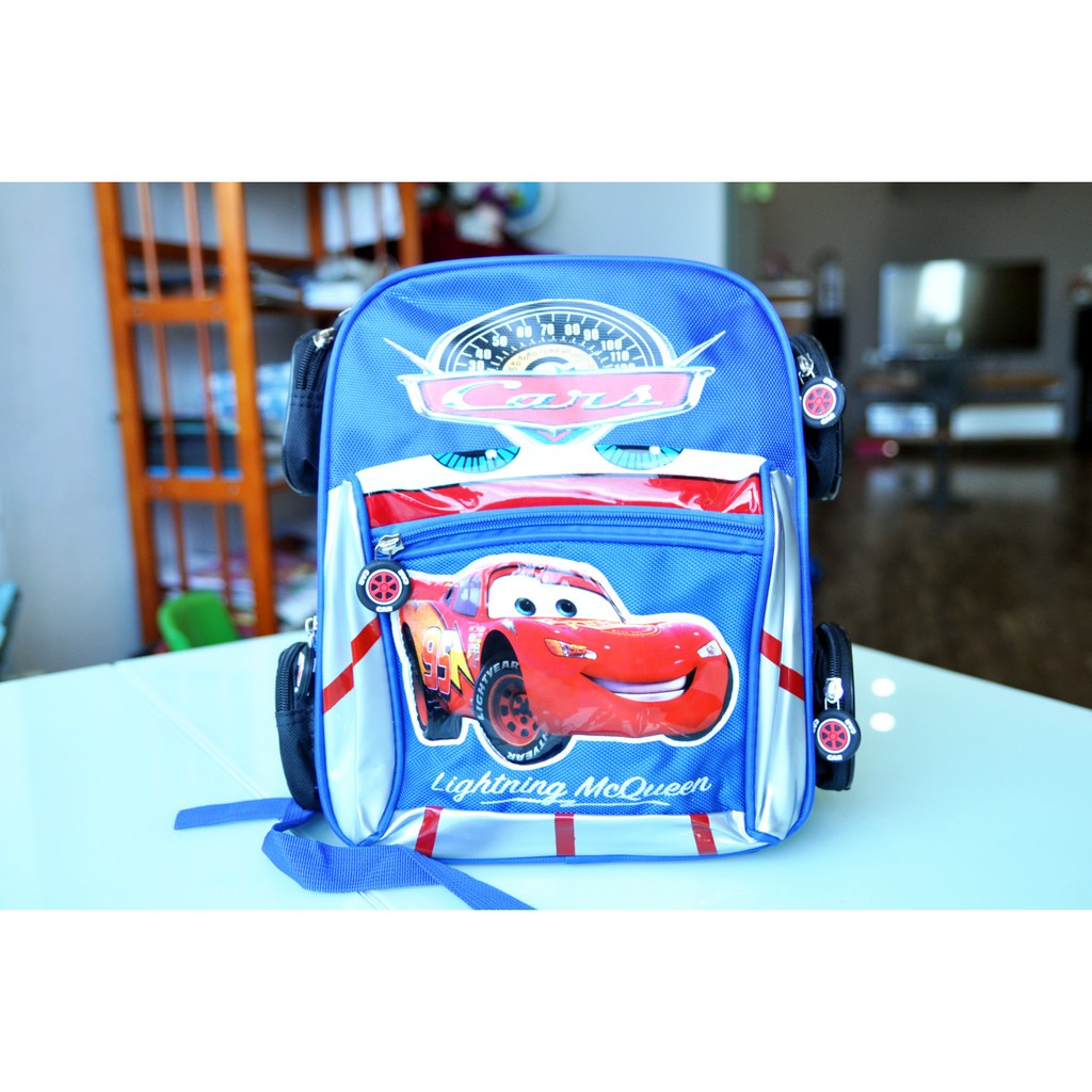 Ba lô bé trai MCqueen F5 cho bé mẫu giáo màu xanh - Balo trẻ em