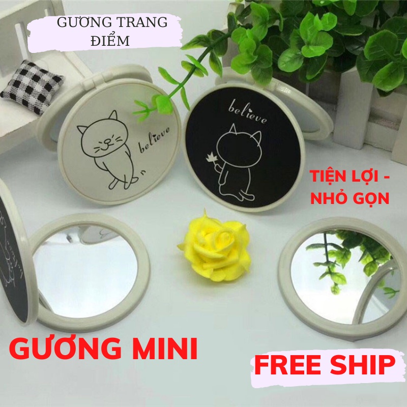 Gương Gập Vỏ Sò Gương Trang Điểm Cầm Tay Mini VTL SHOP