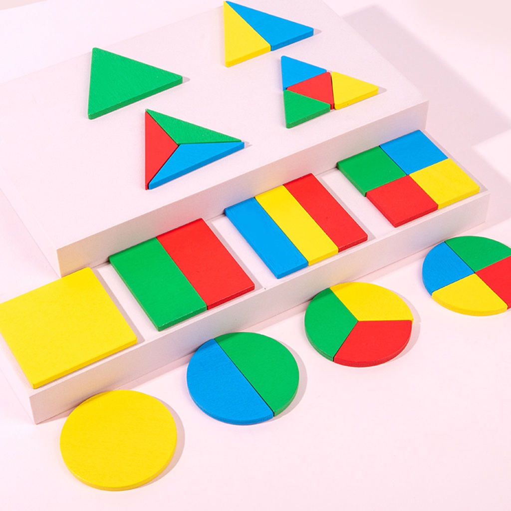 Đồ chơi giáo dục Montessori, Xếp Hình 3D Hình Học Tròn, tam giác, vuông, Kích Thích Phát Triển Tư Duy Cho Bé Từ 2 tuổi