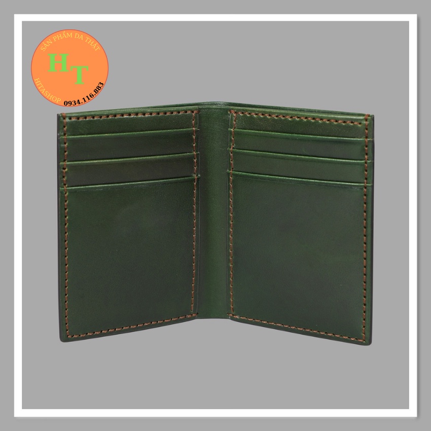Ví da bò thật cao cấp - Cam kết da bò thật 100% - Ví đứng - Hàng chính hãng thương hiệu HM Leather - BD01