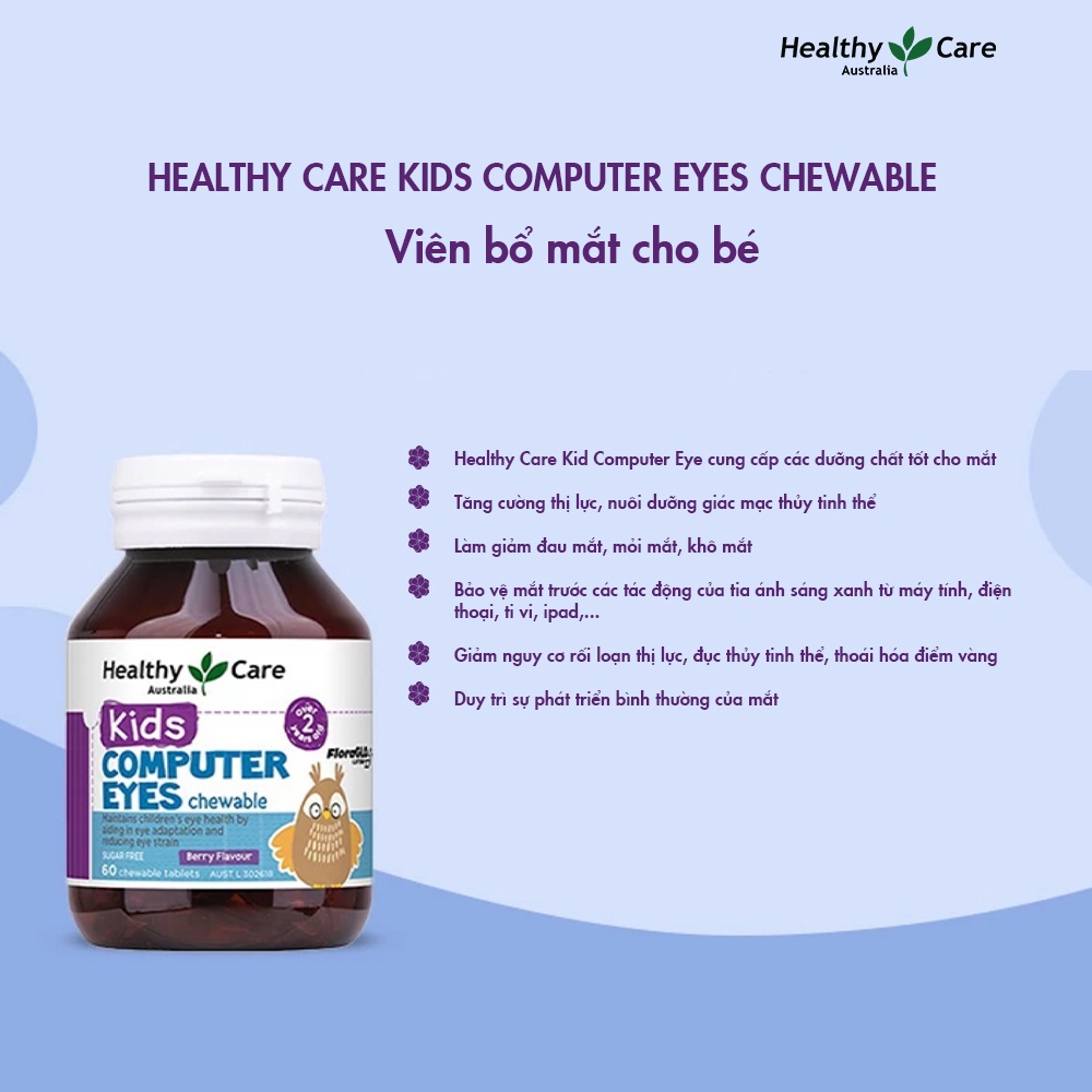 Viên bổ mắt cho bé Healthy Care Kids Computer Eyes 60 viên