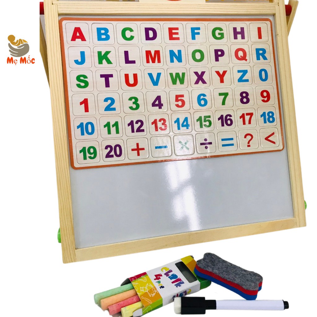 Bảng học ghép số và chữ 2 mặt bằng nam châm, Bảng ghép nam châm thông minh, bé học chữ, học số, học viết