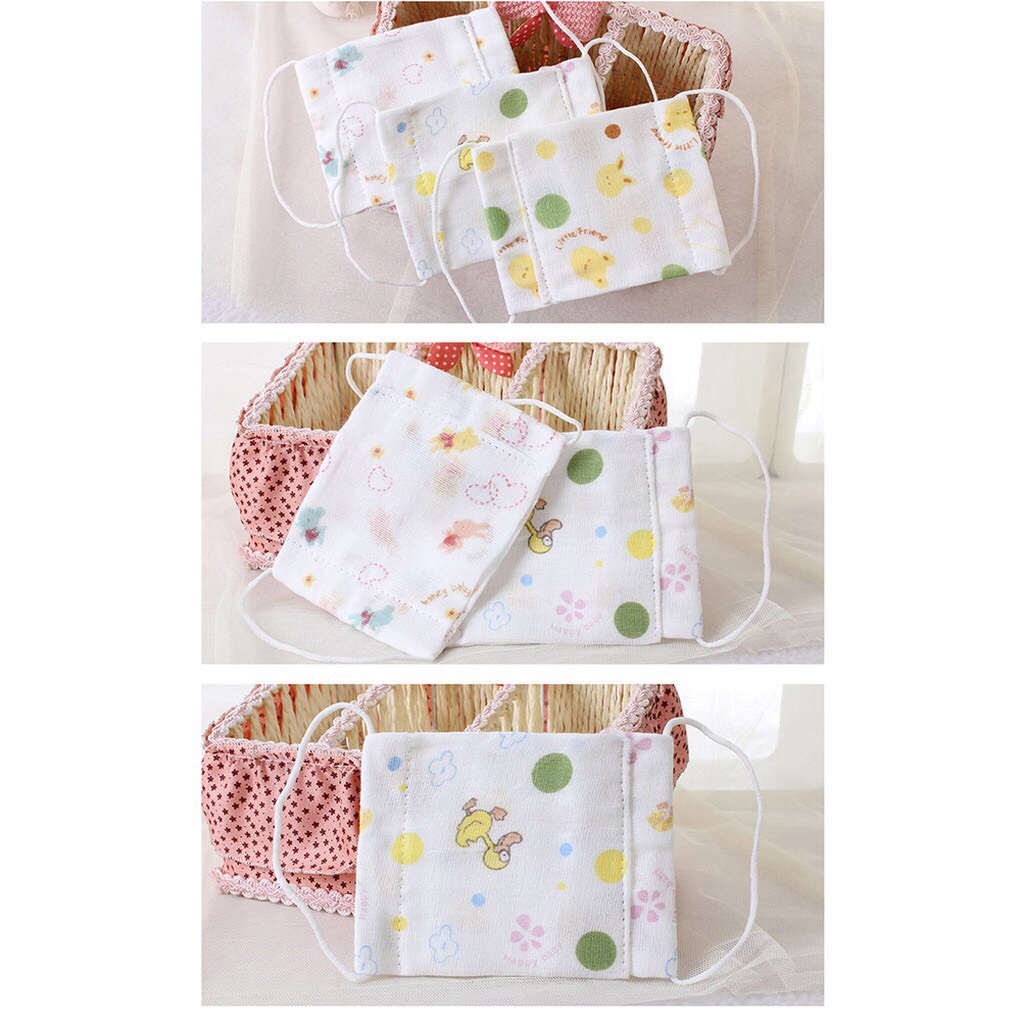 Set 5 khẩu trang xô xuất nhật 2 lớp đủ hình dễ thương cho bé