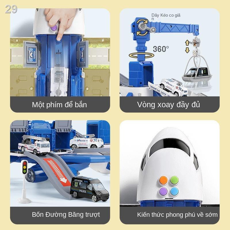 Đồ chơi trẻ em máy bay cậu bé ô tô kỹ thuật xe cảnh sát 2 câu đố đa chức năng âm nhạc giáo dục sớm Tiếng Anh 3 tuổi