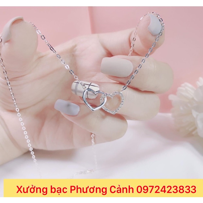 Dây Chuyền Nữ.Dây Chuyền Bạc Ta Kèm Mặt Xưởng Bạc Phương Cảnh cpj